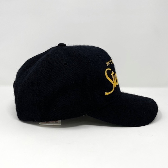 Vintage Sports Specialities Pittsburgh Steelers Snapback Hat Script Wool - Picture 2 of 10